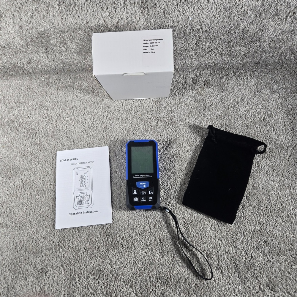 MyCampix Laser Distance Meter Blue LDM-D3-50 50m Rangefinder Unisex OS